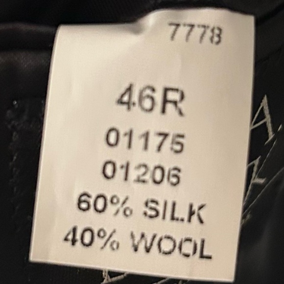 JoS A Bank Wool Silk Jacket Sport Coat Brown Houndstooth Men's 46R 2 Buttons - Picture 7 of 7